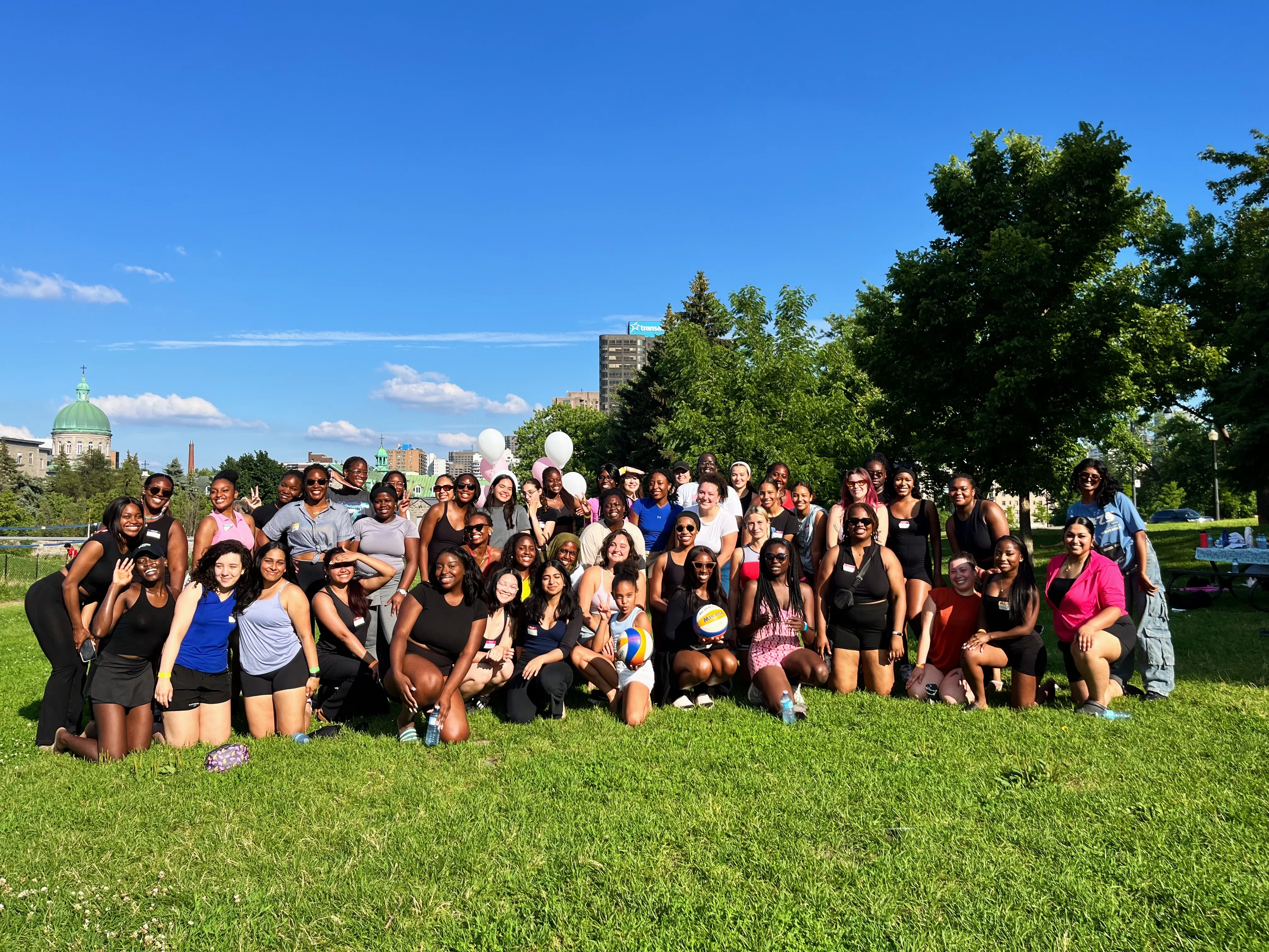 The MGS Club community gathered together in a Montréal park